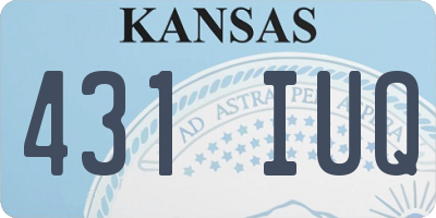 KS license plate 431IUQ