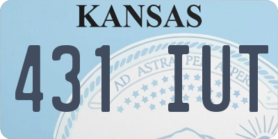 KS license plate 431IUT