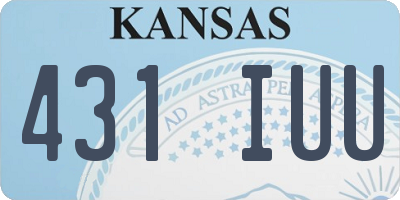 KS license plate 431IUU