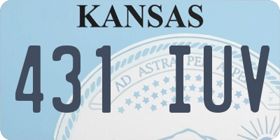 KS license plate 431IUV