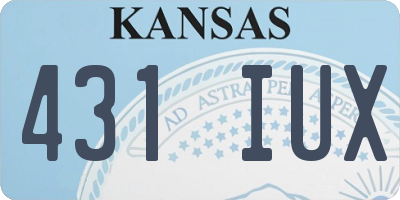 KS license plate 431IUX