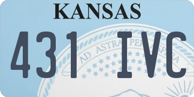 KS license plate 431IVC