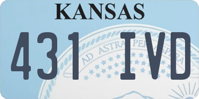 KS license plate 431IVD