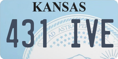 KS license plate 431IVE