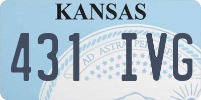 KS license plate 431IVG