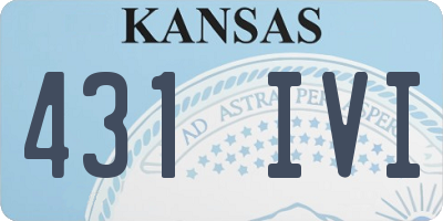 KS license plate 431IVI
