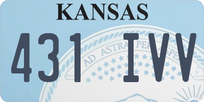 KS license plate 431IVV