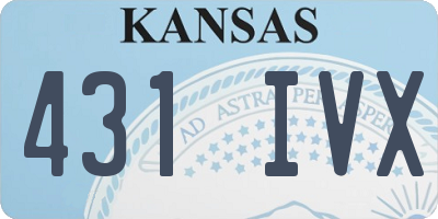 KS license plate 431IVX