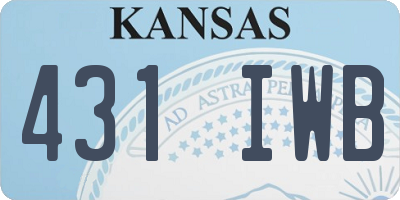 KS license plate 431IWB