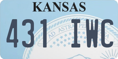 KS license plate 431IWC