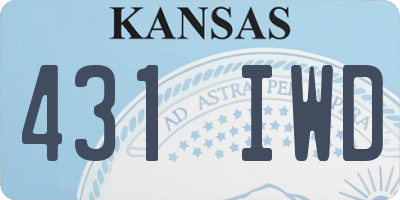 KS license plate 431IWD