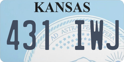 KS license plate 431IWJ