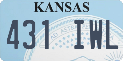 KS license plate 431IWL