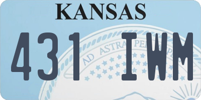 KS license plate 431IWM