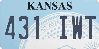KS license plate 431IWT