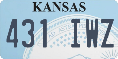 KS license plate 431IWZ
