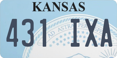 KS license plate 431IXA