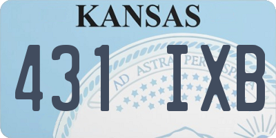 KS license plate 431IXB