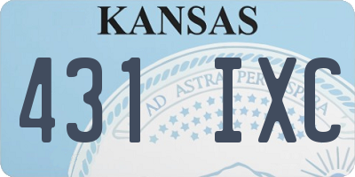 KS license plate 431IXC