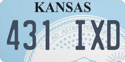 KS license plate 431IXD