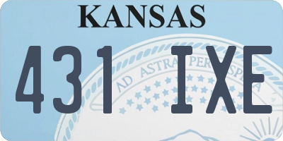 KS license plate 431IXE