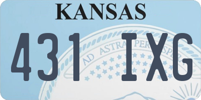 KS license plate 431IXG