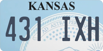 KS license plate 431IXH