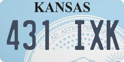 KS license plate 431IXK