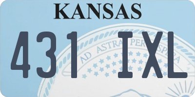KS license plate 431IXL