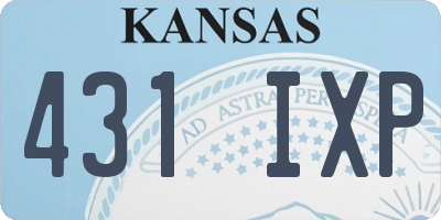 KS license plate 431IXP