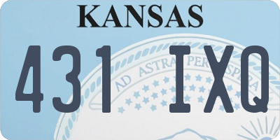 KS license plate 431IXQ