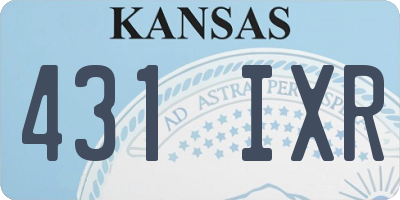 KS license plate 431IXR