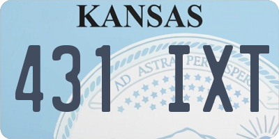 KS license plate 431IXT
