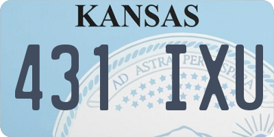 KS license plate 431IXU