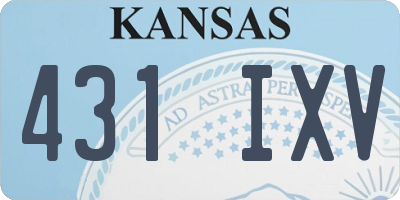 KS license plate 431IXV