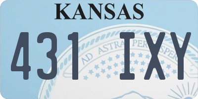 KS license plate 431IXY