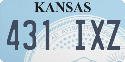 KS license plate 431IXZ