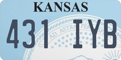 KS license plate 431IYB