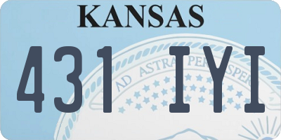 KS license plate 431IYI