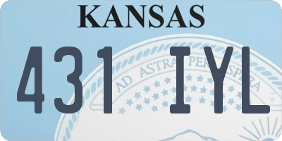 KS license plate 431IYL
