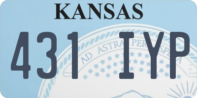KS license plate 431IYP