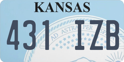 KS license plate 431IZB