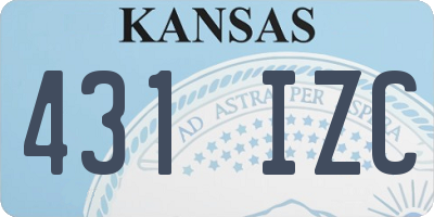 KS license plate 431IZC