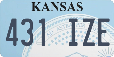 KS license plate 431IZE
