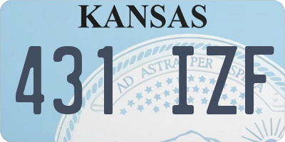 KS license plate 431IZF