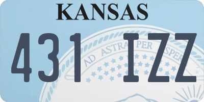 KS license plate 431IZZ