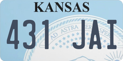KS license plate 431JAI