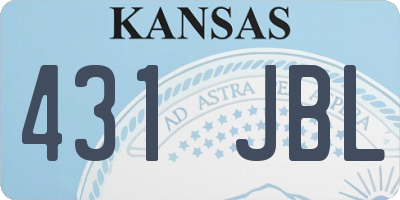 KS license plate 431JBL