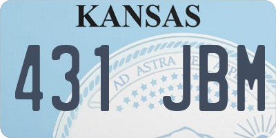 KS license plate 431JBM