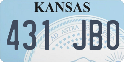 KS license plate 431JBO
